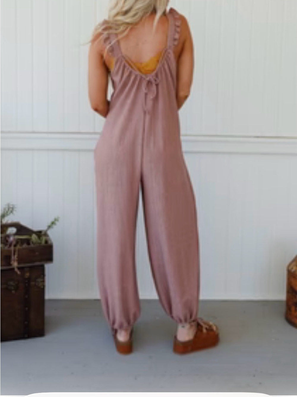Three Bird Nest Mauve Pink Sleeveless Jumpsuit